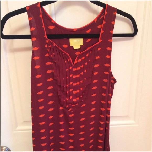 💋NEW! Anthropologie Maeve Amory lips tank - Picture 4 of 6